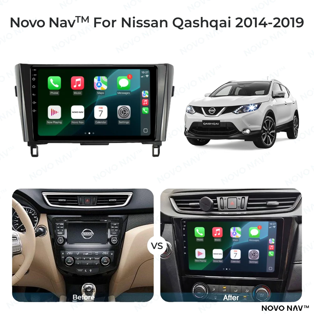 Nissan Qashqai 2014-2019 CarPlay and Android Auto Upgrade Kit