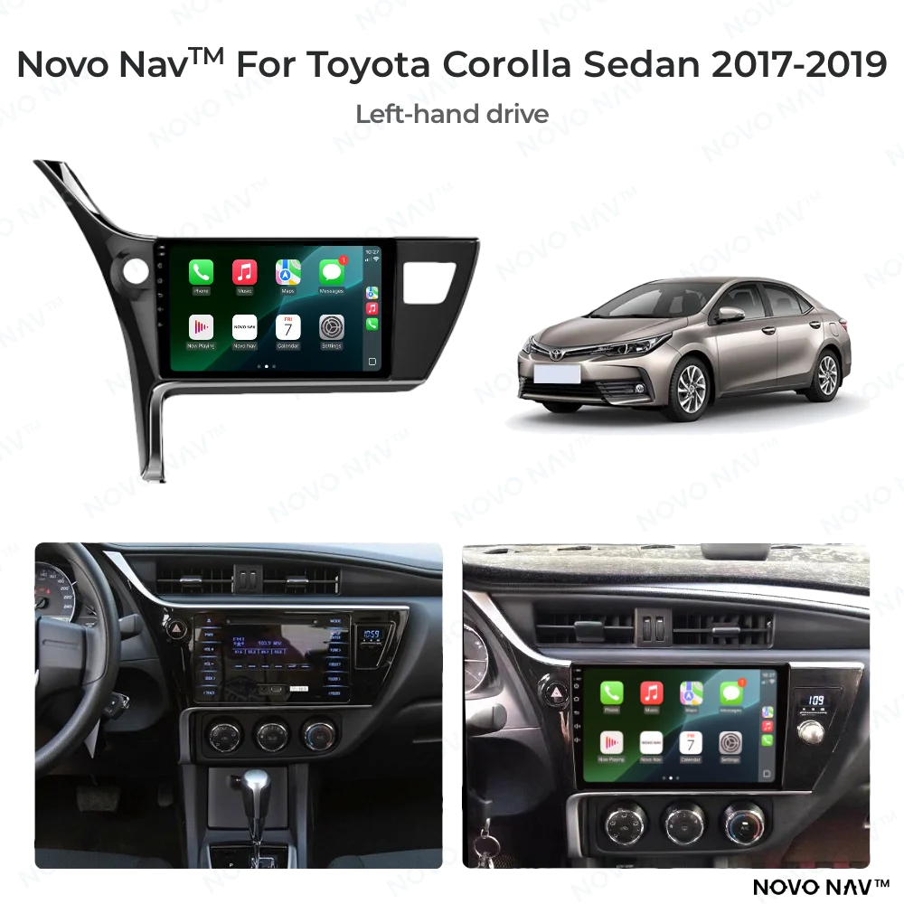 Toyota Corolla Sedan 2017-2019 CarPlay and Android Auto Upgrade Kit