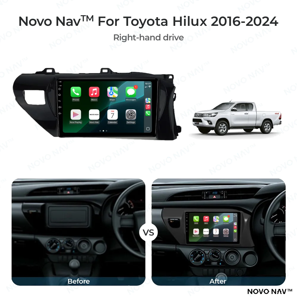 Toyota Hilux 2016-2024 CarPlay and Android Auto Upgrade Kit