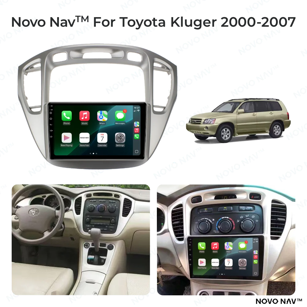 Toyota Kluger 2000-2007 CarPlay and Android Auto Upgrade Kit