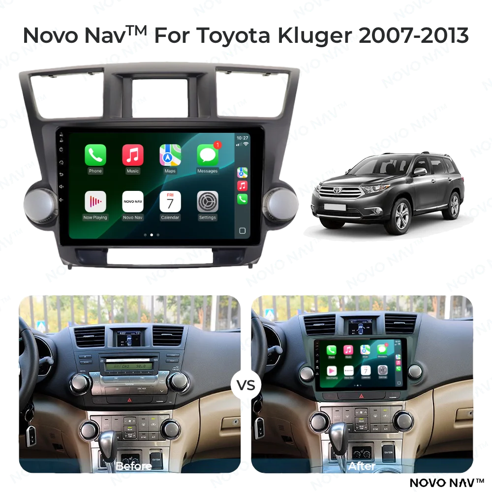 Toyota Kluger 2007-2013 CarPlay and Android Auto Upgrade Kit