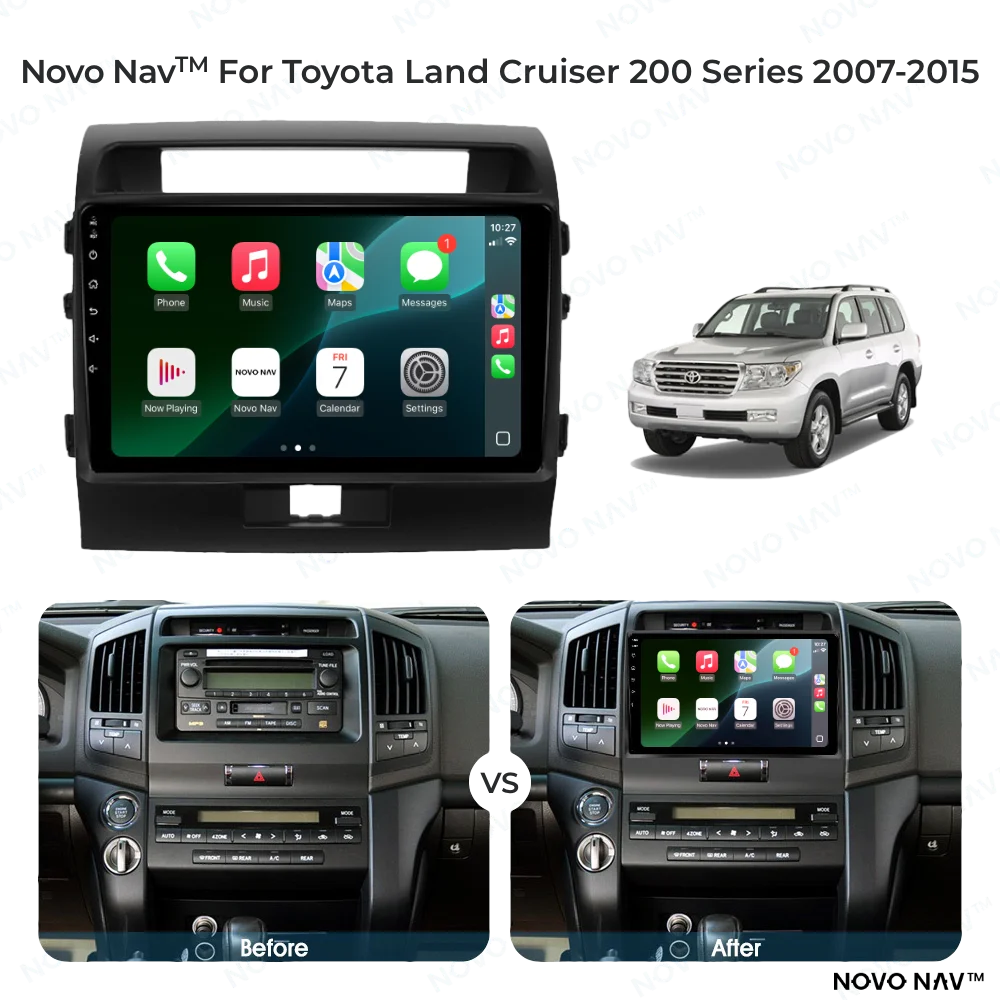 Toyota Land Cruiser 200 Series 2007-2015 CarPlay and Android Auto Upgrade Kit