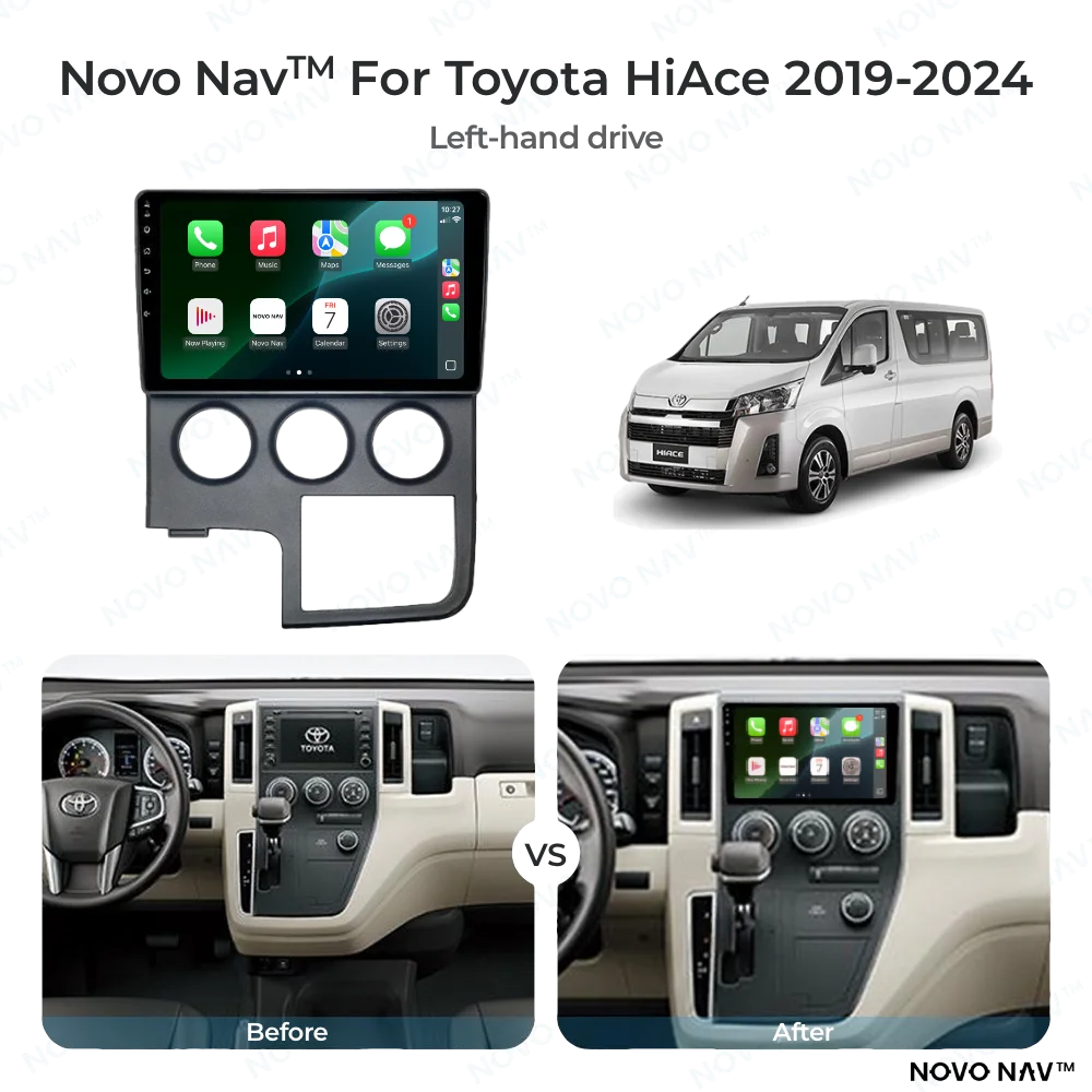 Toyota HiAce 2019-2024 CarPlay and Android Auto Upgrade Kit