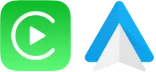 Apple CarPlay and Android Auto icons